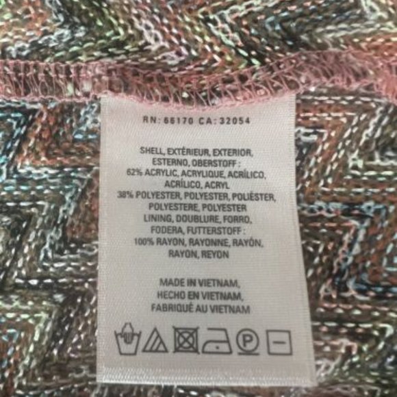 Anthropologie Maeve Westwater Knit Dress Size XS Brown Chevron Motif Lined New - Picture 8 of 9